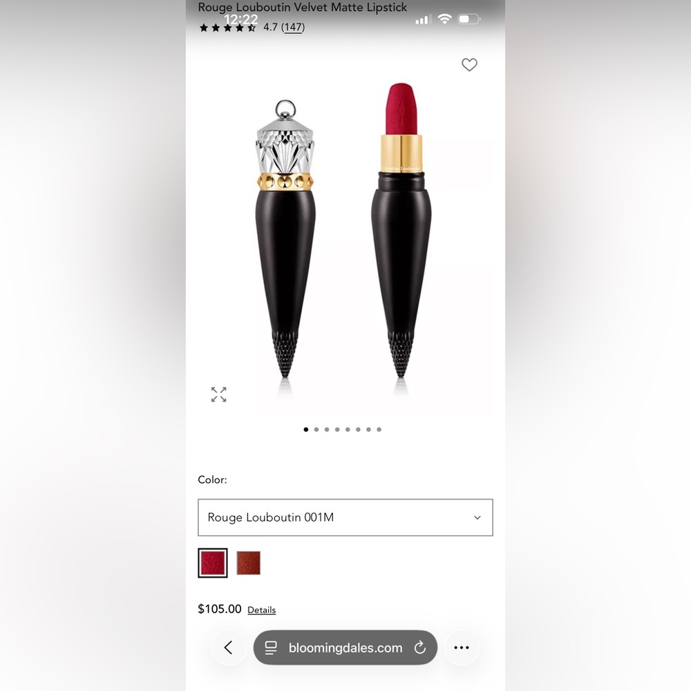Christian Louboutin Black and Gold Lipstick